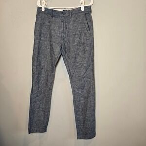 J Crew Pants Driggs Mens 32 x 31 (tailored - see description) Linen Blend Blue